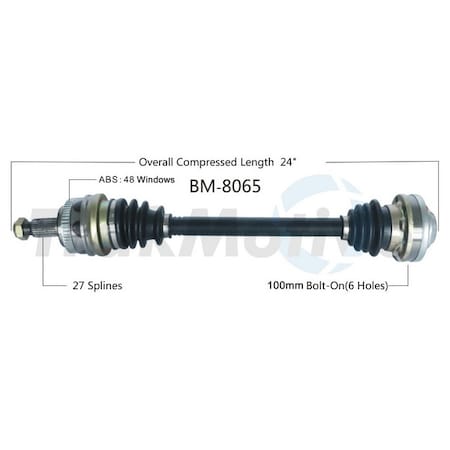 Surtrack Axle Cv Axle Shaft, BM-8065 BM-8065